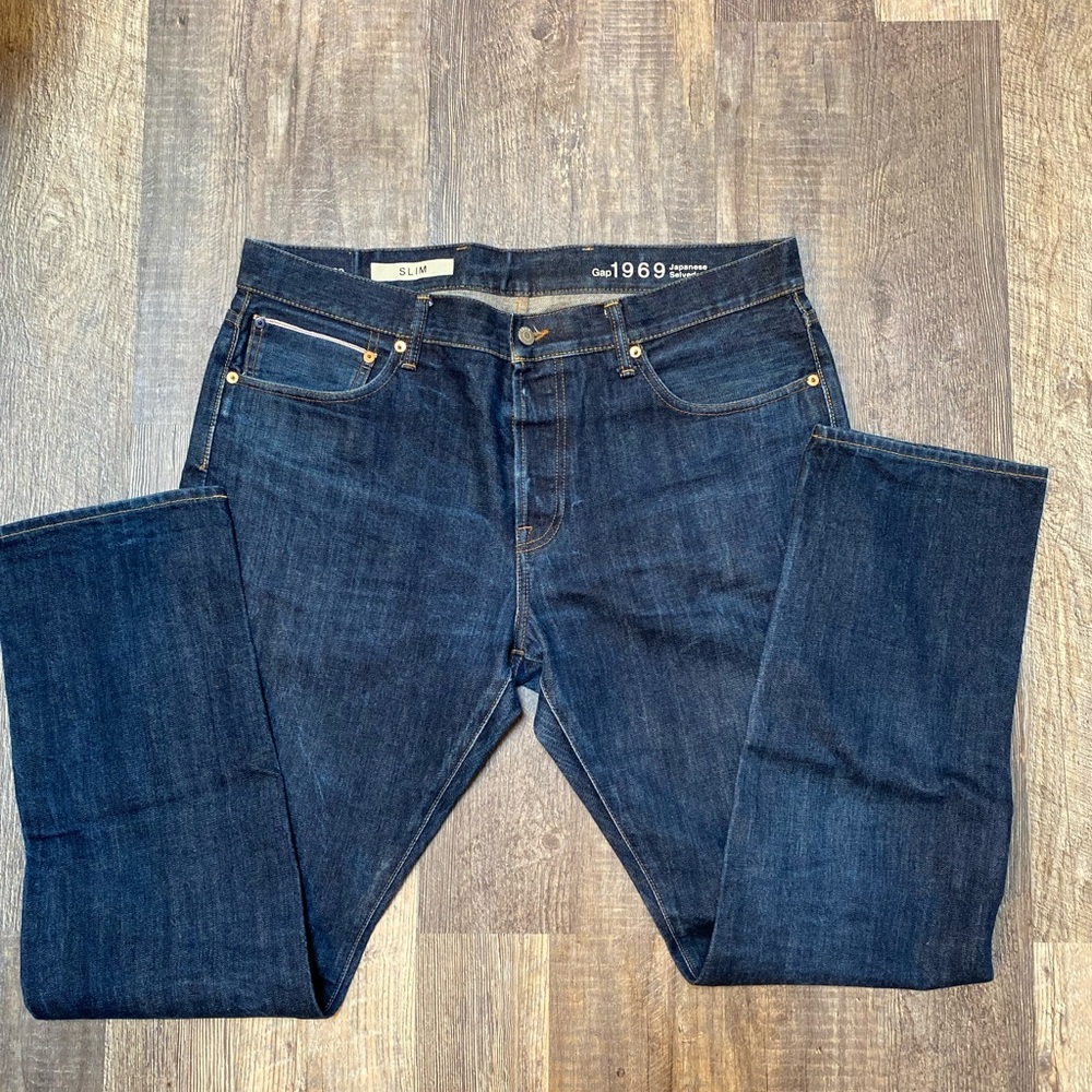 GAP Japanese Selvedge Jeans - Slim Fit - 38x32